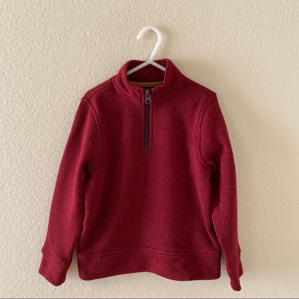 Old Navy Boys XS (5) Burgundy Fleece Pullover